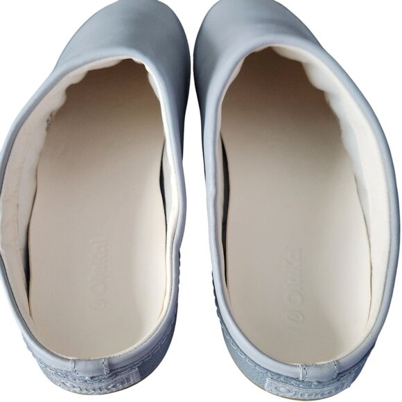 Olukai Leather Mule Slippers Blue Gray Men's Size 12 Loungewear Gift - Picture 7 of 16